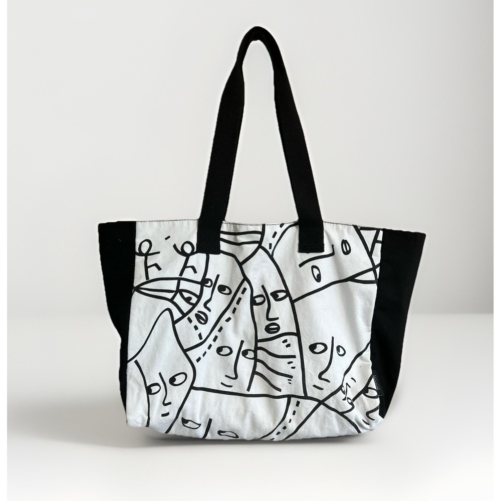 Shantell Martin Rare Limited Edition Canvas Tote Bag Black White Graphic Design